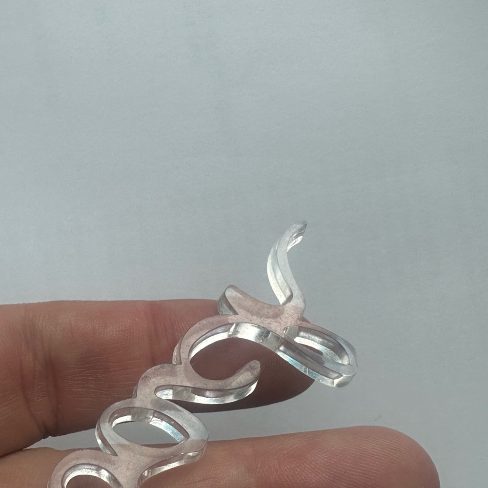 Coach Poppy Clear Script Tag Keychain - Picture 9 of 13